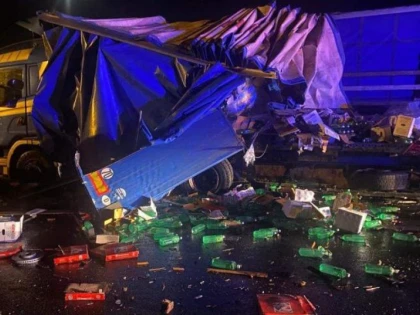 Coliziune între două TIR-uri pe Autostrada Arad - Timișoara
