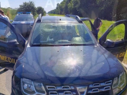 Comisari de mediu din Arad, atacaţi cu o sticlă, care le-a avariat maşina de serviciu
