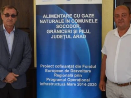 Comunele Socodor, Grăniceri și Pilu au semnat contractul de alimentare cu gaze naturale