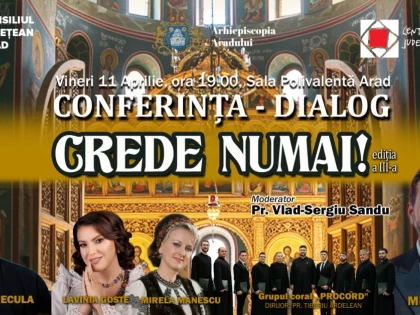 Conferință cu Părintele Necula și Mihai Morar, la Sala Polivalentă din Arad