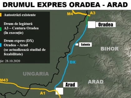 Consiliul Județean Bihor a aprobat parteneriatul cu Aradul, pentru drumul expres
