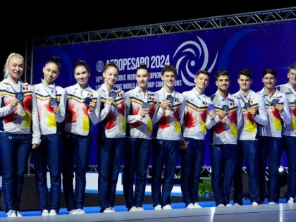 CS Universitatea Arad are doi gimnaști dublu vicecampioni mondiali de seniori la aerobic!