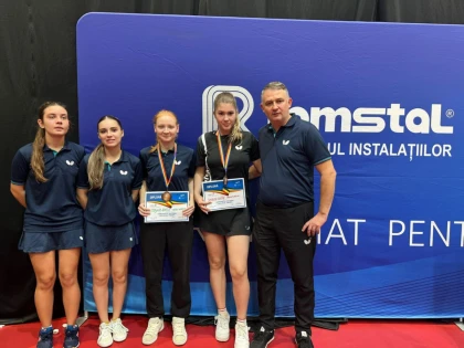 CSM Arad, bilanț remarcabil la Campionatele Naționale U21 de tenis de masă: patru medalii cucerite la București