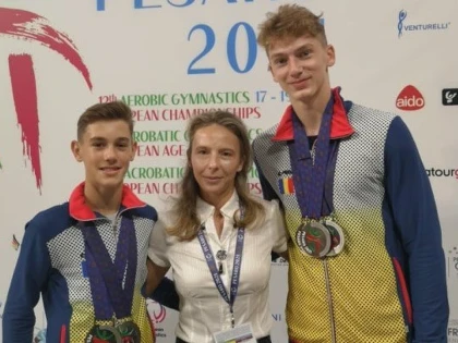 CSU Arad are campioni europeni de juniori la aerobic! Branda şi Popa, performerii de la Pesaro