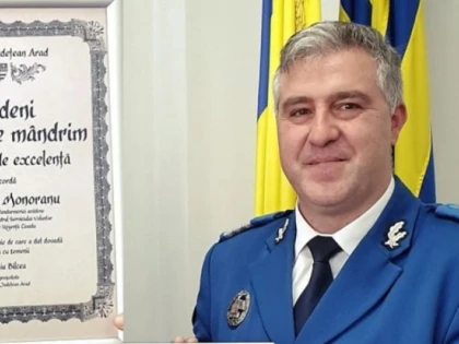 Dan Monoreanu, jandarm și pompier voluntar, a primit diploma „Arădeni cu care ne mândrim”