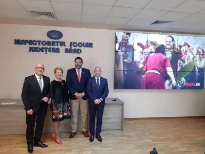 Delegație din Spania, în vizită la Inspectoratul Școlar Arad