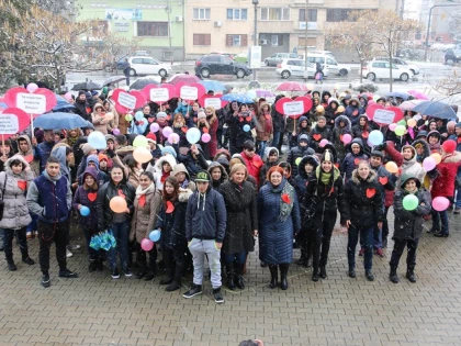 DGASPC Arad a organizat un marş al asistenţilor sociali