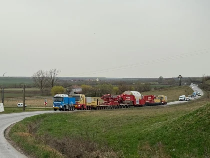 DN7 se închide duminică, din cauza convoiului agabaritic care transportă un generator către Termocentrala Mintia