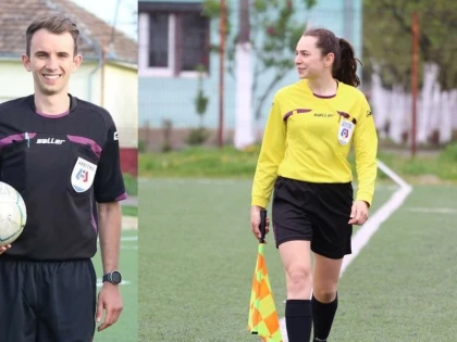 Doi arbitri arădeni au fost promovaţi în lotul de Liga a III-a la fotbal