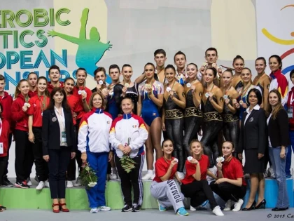 DOI GIMNASTI DE LA CS UNIVERSITATEA ARAD, PE PODIUM LA EUROPENELE DE AEROBIC