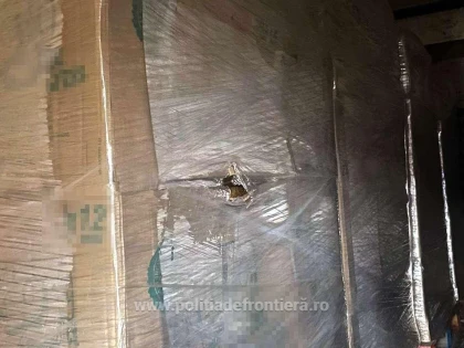 Doisprezece cetățeni străini, depistați ascunși în cutii dintr-o autoutilitară, la Nădlac