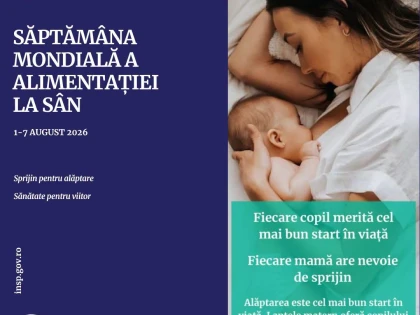 DSP Arad marchează Săptămâna Mondială a Alăptării: „Sprijin pentru alăptare. Sănătate pentru viitor”