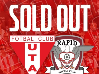 E „sold-out” la UTA – Rapid! Nu mai sunt bilete pentru meciul de sâmbătă, de pe Arena Francisc Neuman