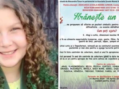 Ea este Raluca! Are doar 10 ani și și-a donat economiile pentru copiii și bunicii din campania ”Hrănește un suflet de Paște!”