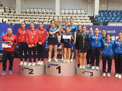 Echipa de junioare a CSM Arad este medaliată cu bronz național la tenis de masă