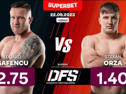 Eduard Gafencu se luptă vineri, în direct la Pro Arena, pentru finala Dynamite Fighting Show