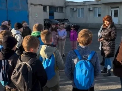 Elevi în vizită la Stația de Epurare din Arad, în cadrul programului Săptămâna Verde