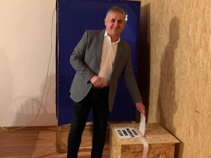 Eusebiu Pistru a votat la alegerile prezidențiale în satul Leasa