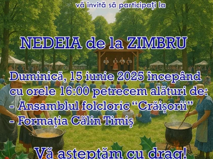 Eveniment cultural de marcă în comuna Gurahonț: Nedeia de la Zimbru - 15 iunie