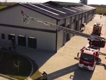 Exercițiu de amploare al pompierilor la Zerind. Simulare de incendiu într-o unitate de panificație