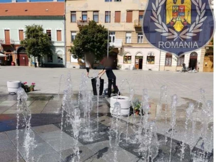 Femeie amendată pentru că şi-a spălat covoarele în arteziana din Piața Catedralei