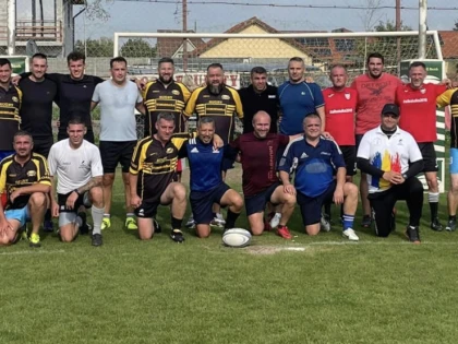 Festival al rugby-ului la Arad: veteranii din vest au jucat și ei, pe „Banatul”