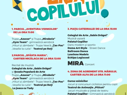 „Festivalul copilăriei“, în patru cartiere din oraș, de 1 iunie