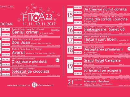 Festivalul de Teatru Clasic de la Arad spune poveşti. Programul spectacolelor