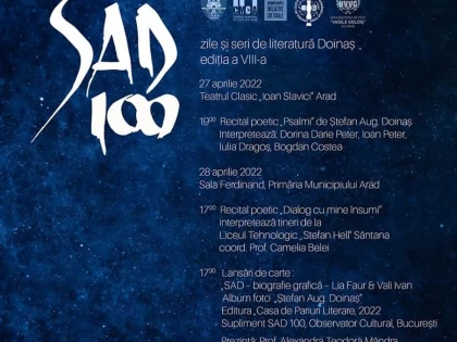 Festivalul „Zile și seri de literatură Doinaș“, ediția a VIII-a, la Arad