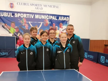 Fetele de la CSM Arad au obținut o nouă victorie clară în Superliga de tenis de masă