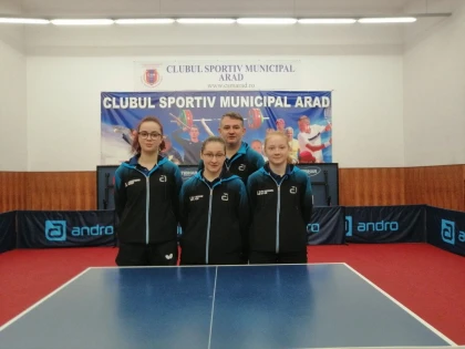 Fetele de la CSM Arad câştigă barajul şi se menţin în Superliga de tenis de masă!
