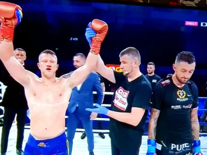 Fighterul arădean Eduard “The Blitz” Gafencu şi-a păstrat centura mondială!