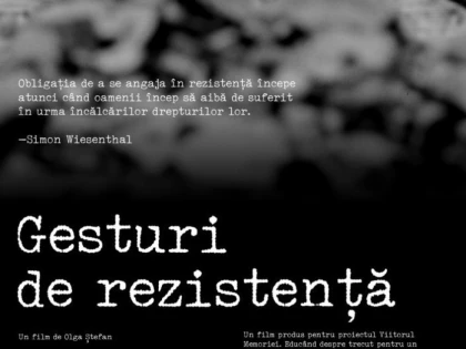 Filmul ”Gesturi de rezistență”, la Cinema Arta
