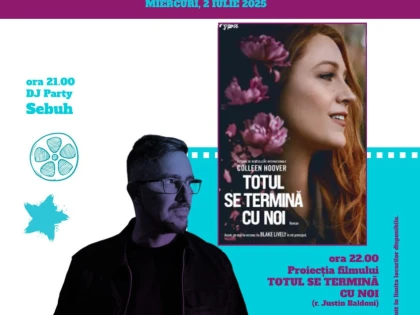 Filmul „Totul se termină cu noi“ și muzică din filme cu DJ Sebuh, la deschiderea grădinii de vară de la Cinematograful „Arta“ din Arad