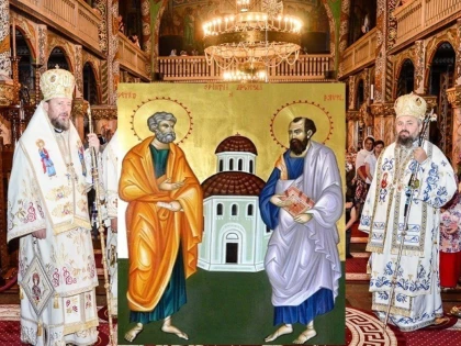 (FOTO) ”Sfinții Apostoli Petru și Pavel, izvoare de învățătură pentru modul în care trebuie să ne comportăm față de Dumnezeu, semeni și lume”- PS Emilian Crișanul