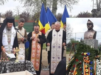 (FOTO) Slujbă de pomenire și sfințire de monument pentru Caporalul Alexe Ion, la 100 de ani de la moartea sa eroică