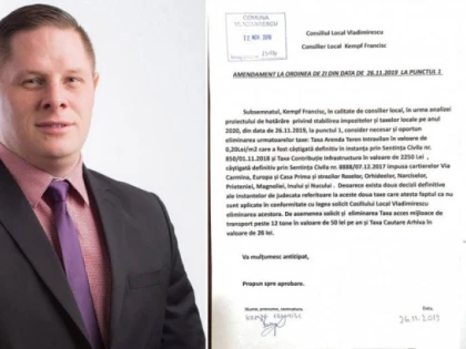 Francisc Kempf (PSD Vladimirescu): „În absența oricărei logici, primarul Crișan și echipa PNL au majorat, pentru al doilea an consecutiv, taxele și impozitele locale“