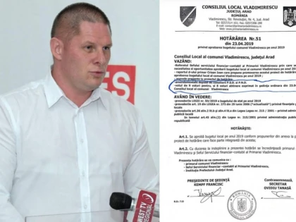 Francisc Kempf ( PSD Vladimirescu): ”Victorie de răsunet a PSD după introducerea a 8 amendamente şi a unui proiect de hotărâre la buget anual”