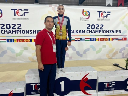 Gimnasta arădeană Marcela Cercea este medaliată cu aur și bronz balcanic! (FOTO)