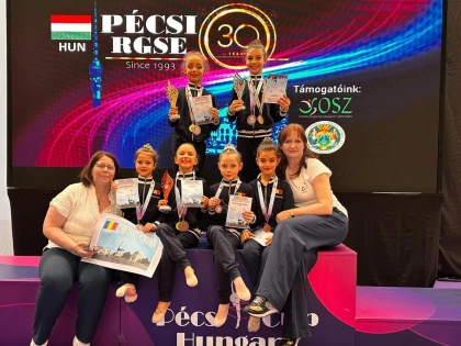 Gimnastele CSM-ului arădean au strălucit pe covorul ritmicii, la Pecs Cup! (FOTO)