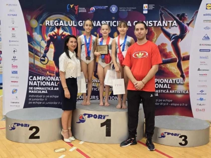 Gimnastele de la CSM Arad au urcat de cinci ori pe podiumul național al junioarelor II și III! (FOTO)