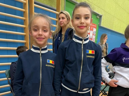 Gimnastele din Arad au urcat pe podium la concursul internațional de ritmică de la Ljubljana (FOTO)