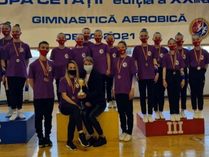 Gimnaştii de la aerobic ai CSM-ului, de şase ori pe podium la “Cupa Cetăţii”