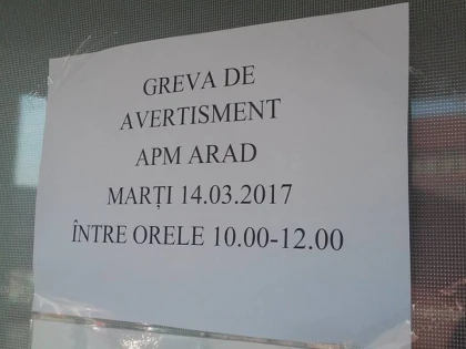 Grevă la Agenţia pentru Protecţia Mediului din Arad