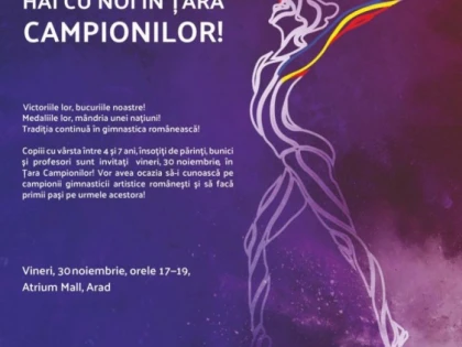 ”Hai cu noi în țara campionilor!”. Cei mai buni gimnaști români vin la Arad