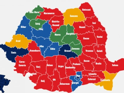 HARTA rezultatelor alegerilor parlamentare, unde au câștigat PSD, AUR, USR