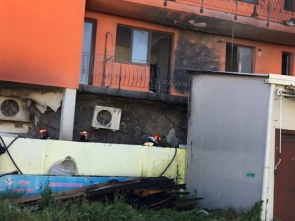 Incendiu la Vladimirescu! O magazie a luat foc, din cauza instalației de climatizare