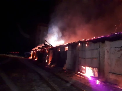 Incendiu puternic în Sântana. Un depozit cu 2000  de tone de cereale s-a făcut scrum