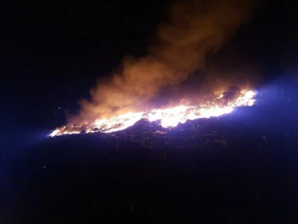 Incendiu puternic la groapa de gunoi a Aradului