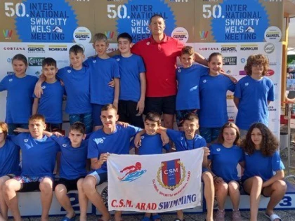 Înotătorii de la CSM Arad s-au remarcat la concursul internațional de la Wels